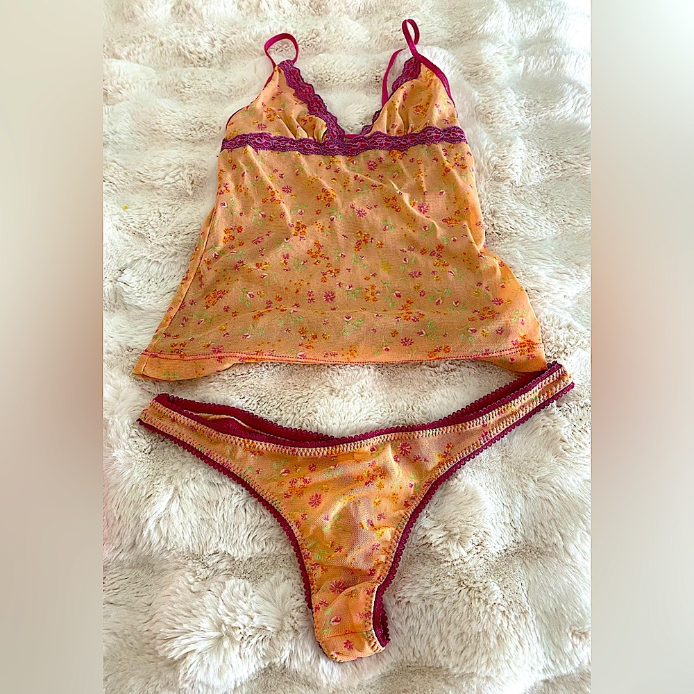 Underglam cami/thong set - not worn - fashion show /designer sample set